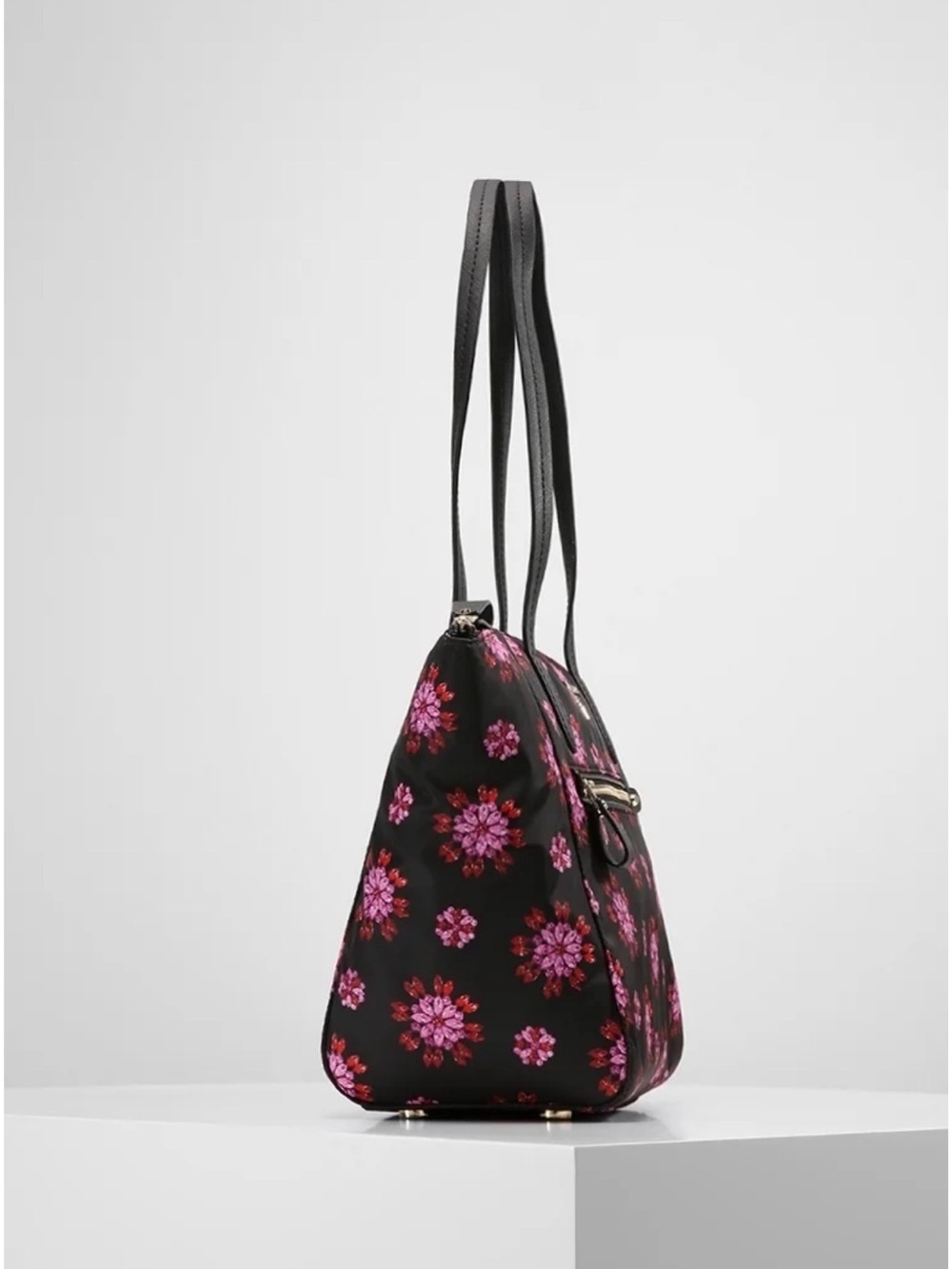 Michael Kors Black Tote with Pink Floral Motif - Picture 7 of 12